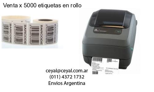 Venta x 5000 etiquetas en rollo