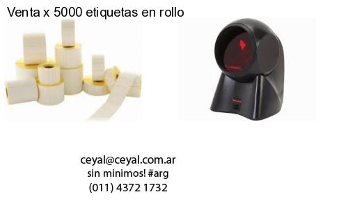 Venta x 5000 etiquetas en rollo