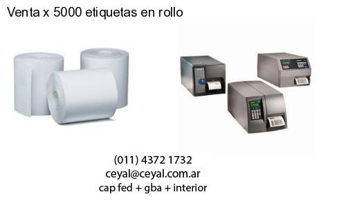 Venta x 5000 etiquetas en rollo