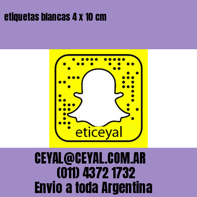 etiquetas blancas 4 x 10 cm