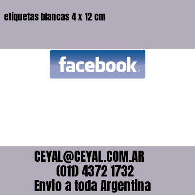 etiquetas blancas 4 x 12 cm
