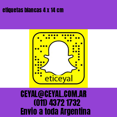 etiquetas blancas 4 x 14 cm