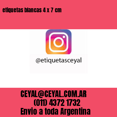 etiquetas blancas 4 x 7 cm