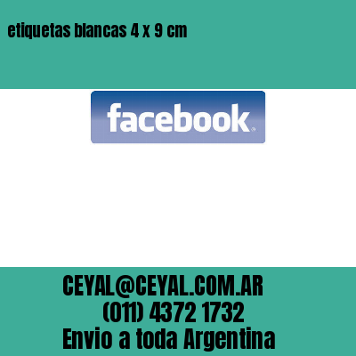 etiquetas blancas 4 x 9 cm