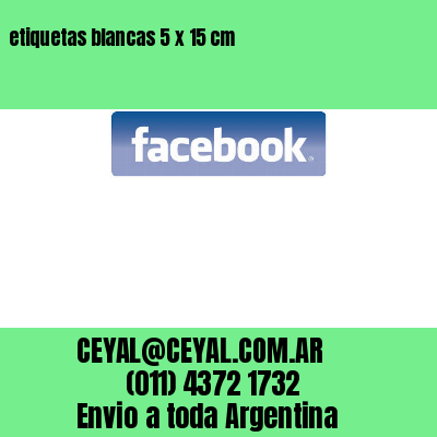 etiquetas blancas 5 x 15 cm
