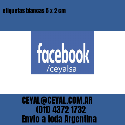 etiquetas blancas 5 x 2 cm