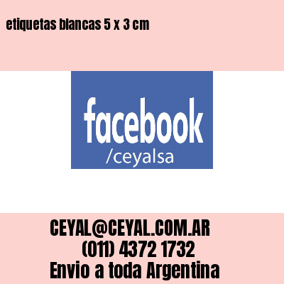 etiquetas blancas 5 x 3 cm