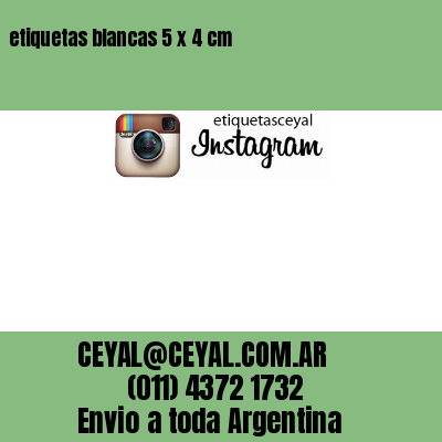 etiquetas blancas 5 x 4 cm
