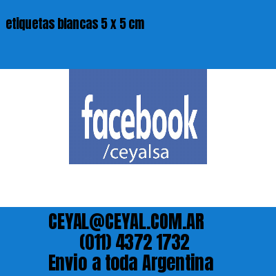 etiquetas blancas 5 x 5 cm