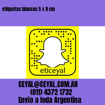 etiquetas blancas 5 x 8 cm
