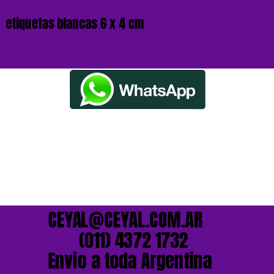 etiquetas blancas 6 x 4 cm