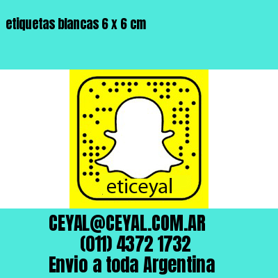 etiquetas blancas 6 x 6 cm