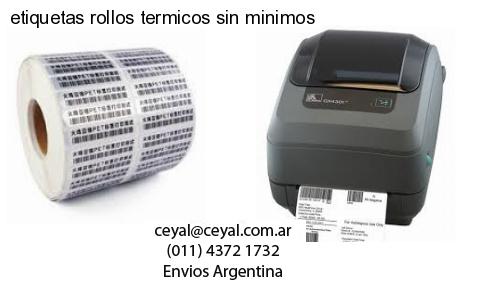 etiquetas rollos termicos sin minimos