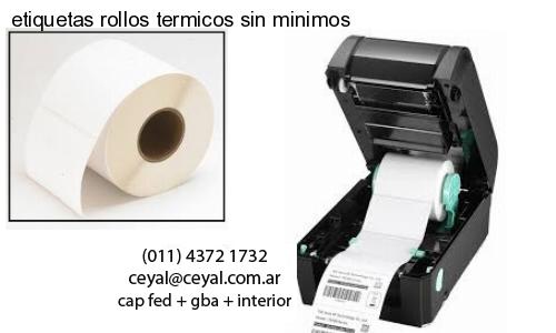 etiquetas rollos termicos sin minimos