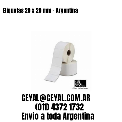 Etiquetas 20 x 20 mm – Argentina