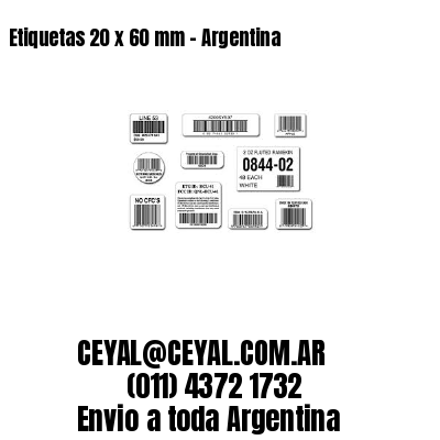 Etiquetas 20 x 60 mm – Argentina