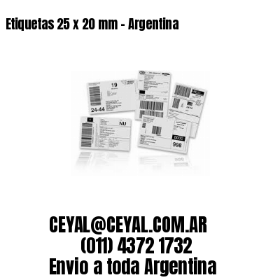 Etiquetas 25 x 20 mm – Argentina