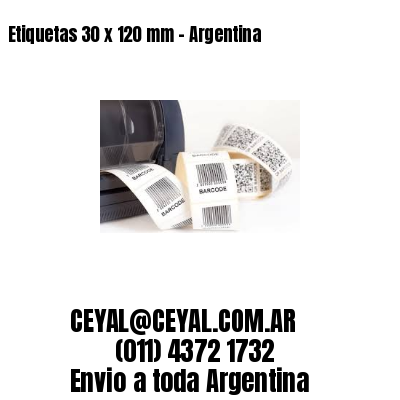 Etiquetas 30 x 120 mm – Argentina