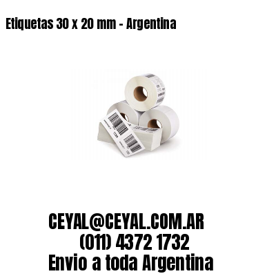 Etiquetas 30 x 20 mm – Argentina