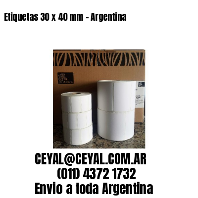 Etiquetas 30 x 40 mm – Argentina