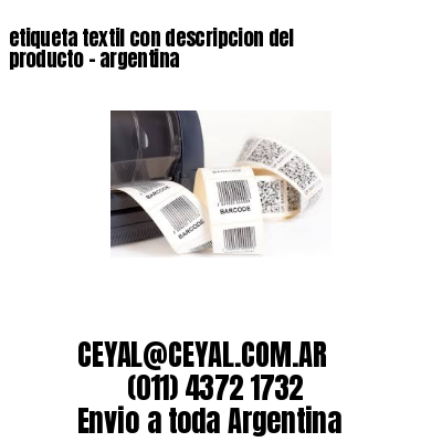 etiqueta textil con descripcion del producto – argentina