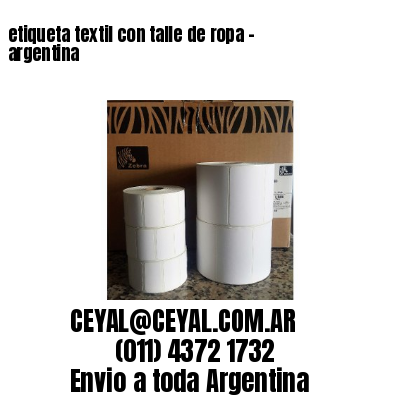 etiqueta textil con talle de ropa – argentina