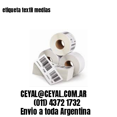 etiqueta textil medias