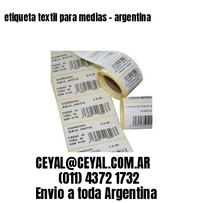 etiqueta textil para medias – argentina