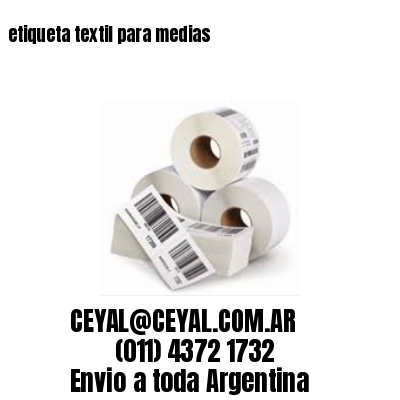 etiqueta textil para medias