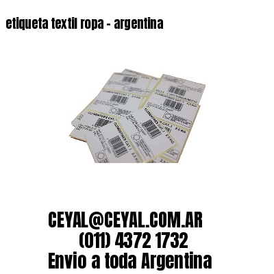 etiqueta textil ropa – argentina