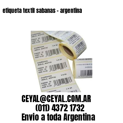 etiqueta textil sabanas – argentina