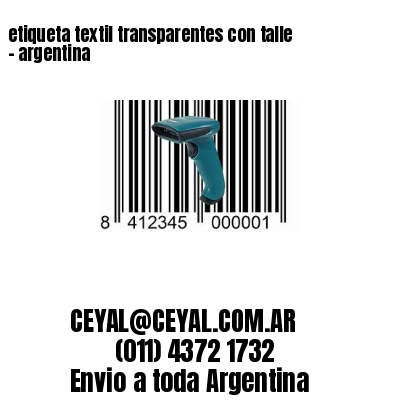 etiqueta textil transparentes con talle – argentina