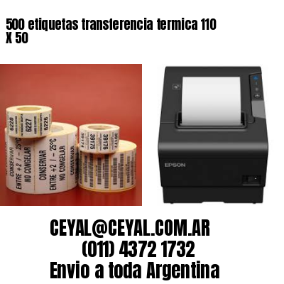 500 etiquetas transferencia termica 110 X 50