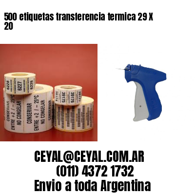 500 etiquetas transferencia termica 29 X 20