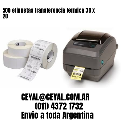 500 etiquetas transferencia termica 30 x 20