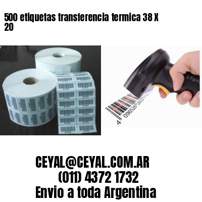 500 etiquetas transferencia termica 38 X 20