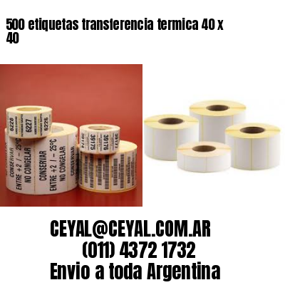 500 etiquetas transferencia termica 40 x 40