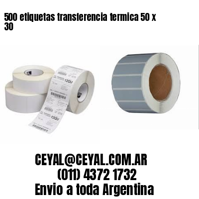 500 etiquetas transferencia termica 50 x 30