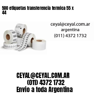 500 etiquetas transferencia termica 55 x 44