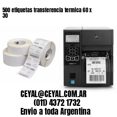 500 etiquetas transferencia termica 60 x 30