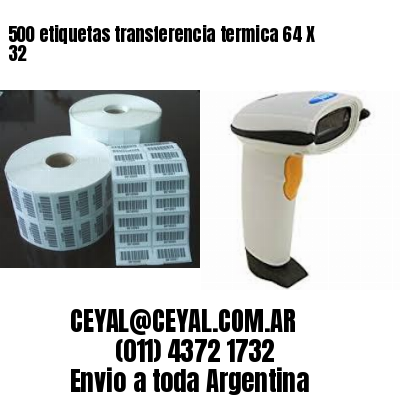 500 etiquetas transferencia termica 64 X 32