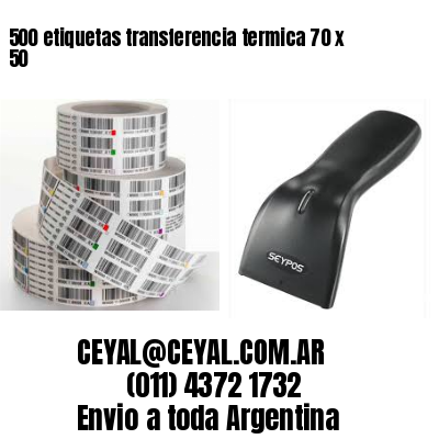 500 etiquetas transferencia termica 70 x 50