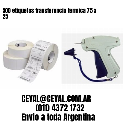 500 etiquetas transferencia termica 75 x 25