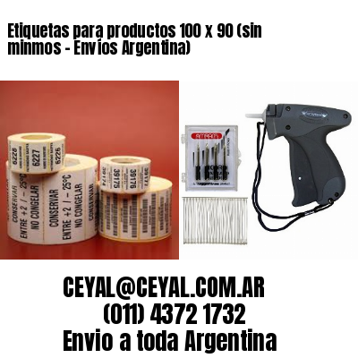 Etiquetas para productos 100 x 90 (sin minmos – Envíos Argentina)