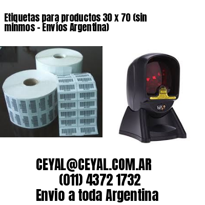 Etiquetas para productos 30 x 70 (sin minmos – Envíos Argentina)