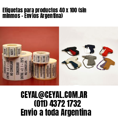 Etiquetas para productos 40 x 100 (sin minmos – Envíos Argentina)