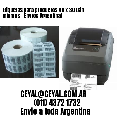 Etiquetas para productos 40 x 30 (sin minmos – Envíos Argentina)