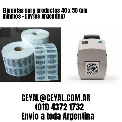 Etiquetas para productos 40 x 50 (sin minmos – Envíos Argentina)