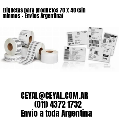 Etiquetas para productos 70 x 40 (sin minmos – Envíos Argentina)