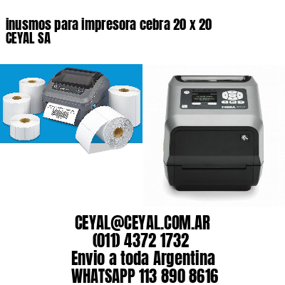 inusmos para impresora cebra 20 x 20 CEYAL SA